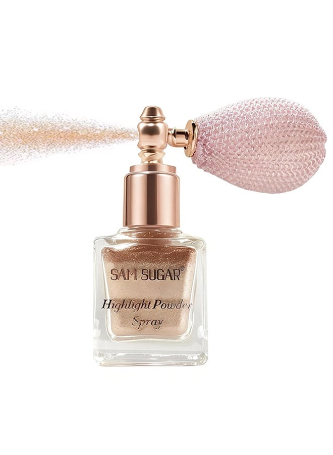 SAM SUGAR Highlight Powder Spray-Body Glitter Spray, Loose Laser Body Shimmer Powder Holographic Hair Spray Glitter Sparkle Highlighter Makeup Festival Rave Accessories for Clothes Hair Face Nail Art #03 - Image 1